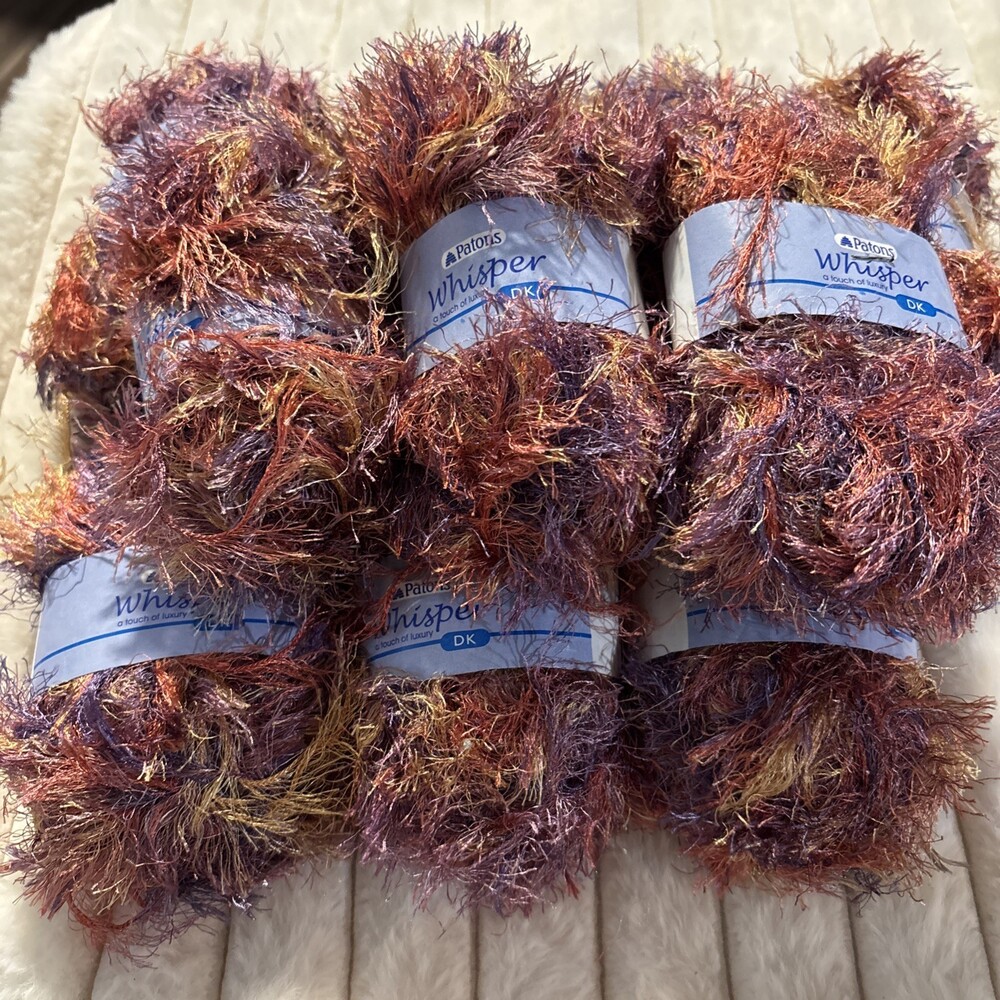 Discontinued New 10 Skeins Patons Whisper DK Yarn 00015 Multi Same Dye Lot